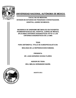 Incidencia de síndrome metabólico en pacientes posmenopáusicas del Hospital  Juárez De México, aplicando criterios diagnósticos ATP III vs los criterios  diagnósticos de la OMS